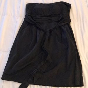 Black strapless dress